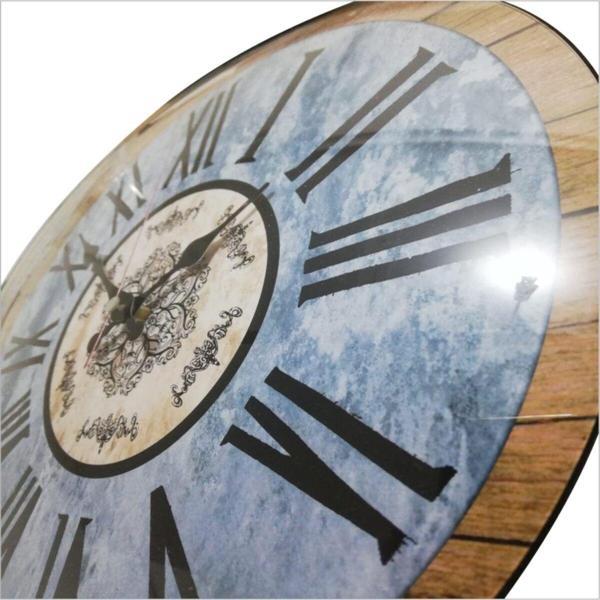 M3Decorium Romen Rakkam Ev Ofis Okul Kreş Dershane Lambri Parke Uyumlu 35 Cm Bombe Ön Camlı Sessiz Duvar Saati - Image 1