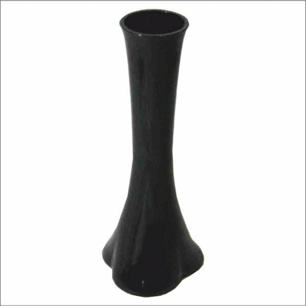 M3Decorium Uzun Geniş Dengeli Taban Derin Dal Su Konabilir Sızdırmaz 80 Cm Siyah Cam Konik Eğimli Vazo Saksı - Image 1