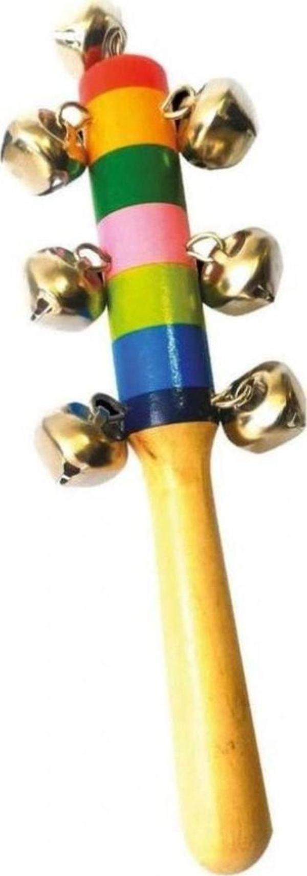 Segah Müzik Ahşap Saplı El Zili - Eğitici Oyuncak - Orff Aleti - Image 1
