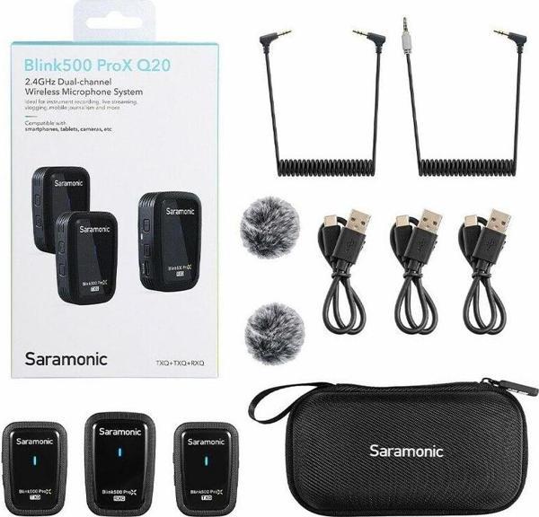 Saramonic Blink500 ProX Q20 İkili Kablosuz Yaka Mikrofonu - Image 1