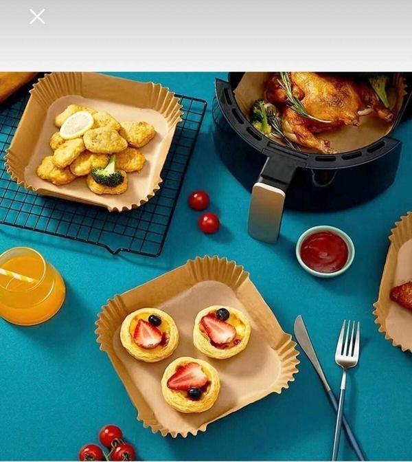 DMR Pisirme Kagidi Airfryer Xxl Xl Air Fryer Yagli Kagit Xiaomi Philips Tüm Markalara Uyumlu 50 Adet - Image 1