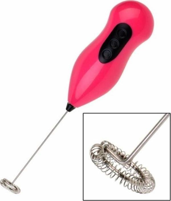 King Plastik Pilli Mini Mixer Kahve Süt Köpürtücü Karıştırıcı Cappuccino Mixer - Image 1