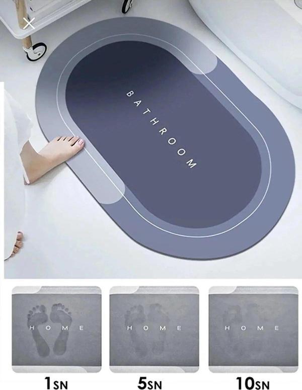 Kitchen Time Sihirli Su Emici Banyo Paspası Kaymaz Tabanlı Abdest Paspası 3,5 Mm 40x60 - Image 1