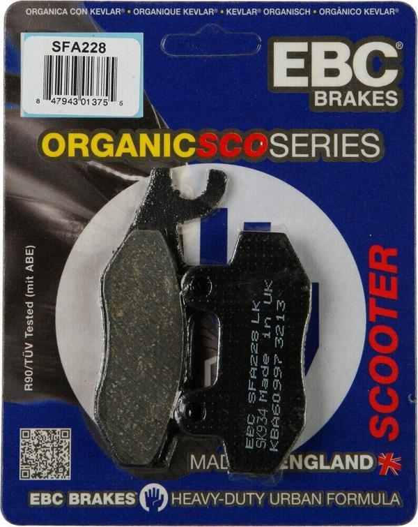 Ebc Sfa228 2007-2012 Peugeot Satelis 250 Uyumlu Arka Fren Balatası (Nissin Kaliper) Organik Balata - Image 1