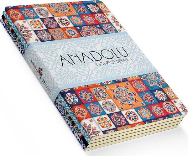 Anadolu Motifleri Defter Seti 1 - Çizgisiz - 64 Sayfa - 10,5x14cm - Image 1