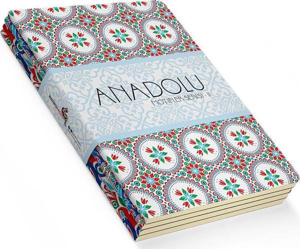 Anadolu Motifleri Defter Seti 2 - Çizgisiz - 64 Sayfa - 10,5x14cm - Image 1