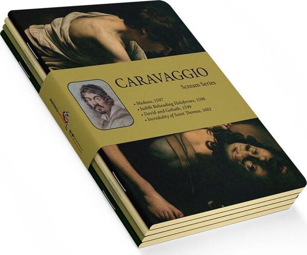 Caravaggio 4'lü Defter Seti 2 - Scream Series - Çizgisiz - 48 Sayfa - 10,5x14cm - Image 1