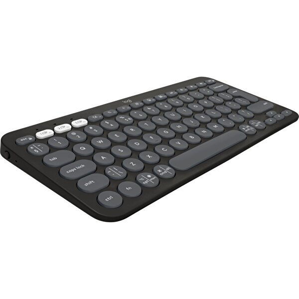 LOGITECH K380S, Pebble Keys 2,  Siyah, 920-011859, Bluetooth, Türkçe, Q, Multimedya, Mini Klavye - Image 1