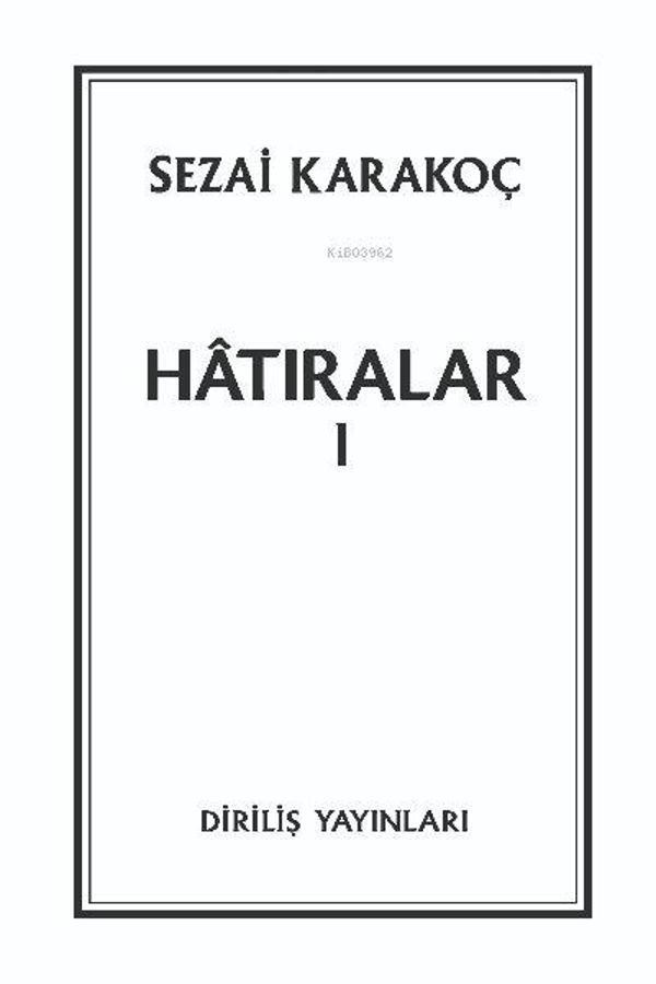 Hatıralar 1 - Diriliş Yayınları - Image 1