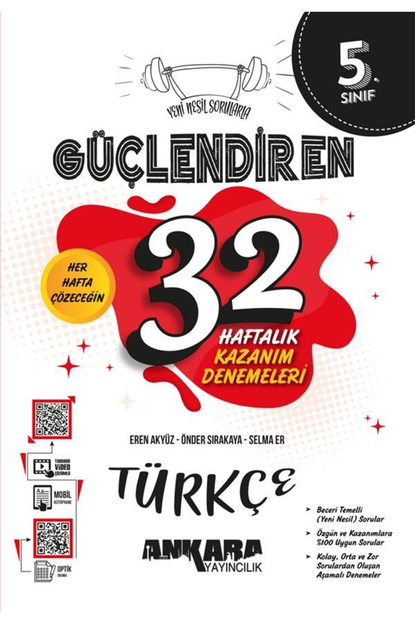 Ankara Yayıncılık Ankara 5. Sınıf Türkçe Güçlendiren 32 Haftalık Deneme 2023 - Ankara Yayıncılık - Image 1