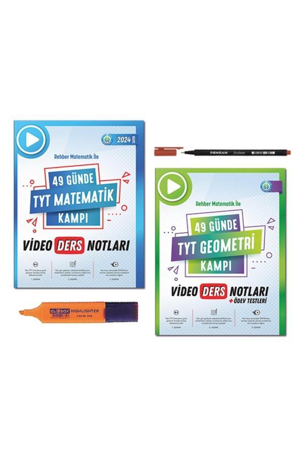 Rehber Matematik 49 Günde Tyt Matematik Kampı Video Ders Notları - 49 Günde Tyt Geometri Kampı Set 2 Kitap 2024 Tayfa - Rehber Matematik - Image 1