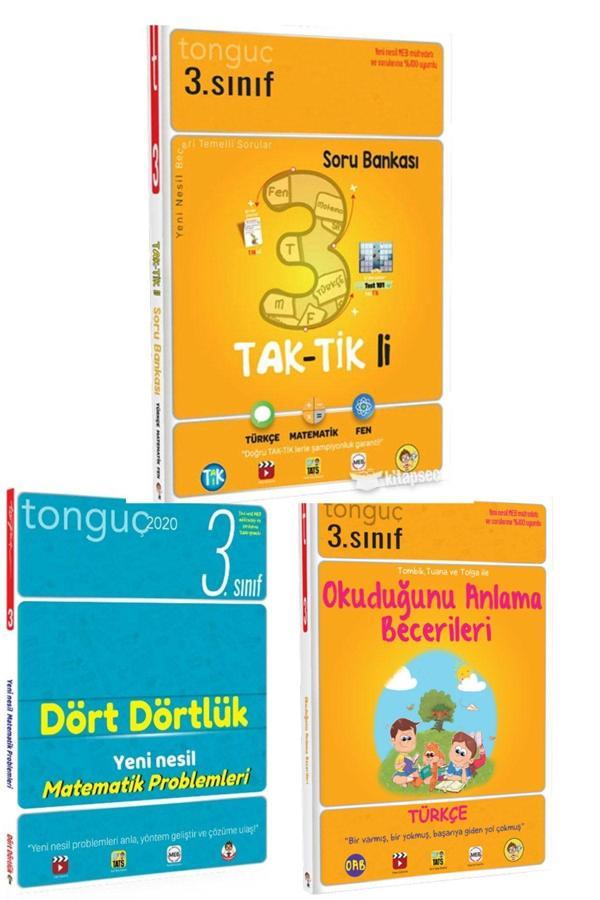 Tonguç Akademi 3. Sınıfı Taktikli Soru Bankası+ 4 4'lük Mat. Problemleri + Okudugunu Anlama Becerileri 3'lü Set - Tonguç Akademi - Image 1