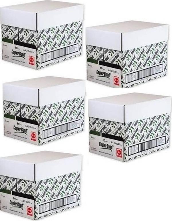 Copier Bond A4 80 g/m² 12.500 Ad. Fotokopi Kağıdı (5 Koli) 25 Paket - Image 1
