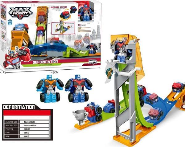 Robota Dönüşen Araba Rampalı, Eğlenceli Oyun Seti - Image 1
