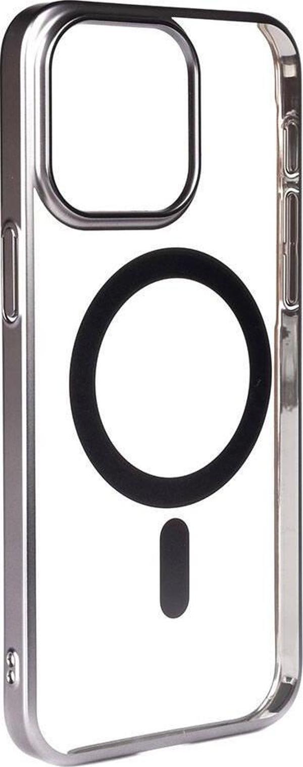 iPhone 15 Pro Max Kılıf Wireless Şarj Özellikli Sert PC Mat Riksos Magsafe Kapak - Image 1