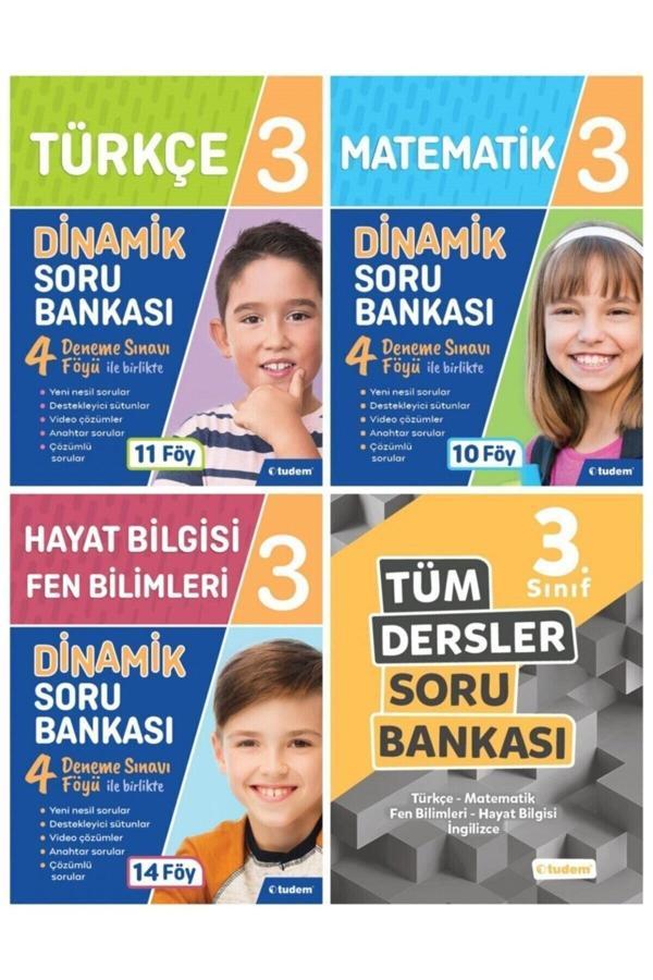 Tudem Yayınları 3. Sınıf 4'lü Set (dinamik Serisi + Tüm Dersler Soru B.) - Tudem - Tudem Yayınları - Image 1
