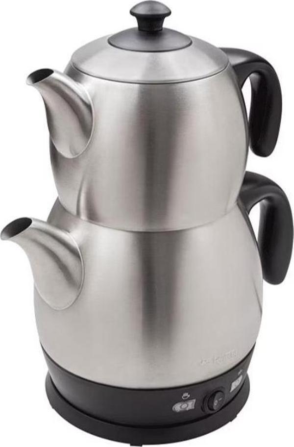 King P-315 Lea Inox 2200 W Çelik Demlikli Çay Makinesi - Image 1