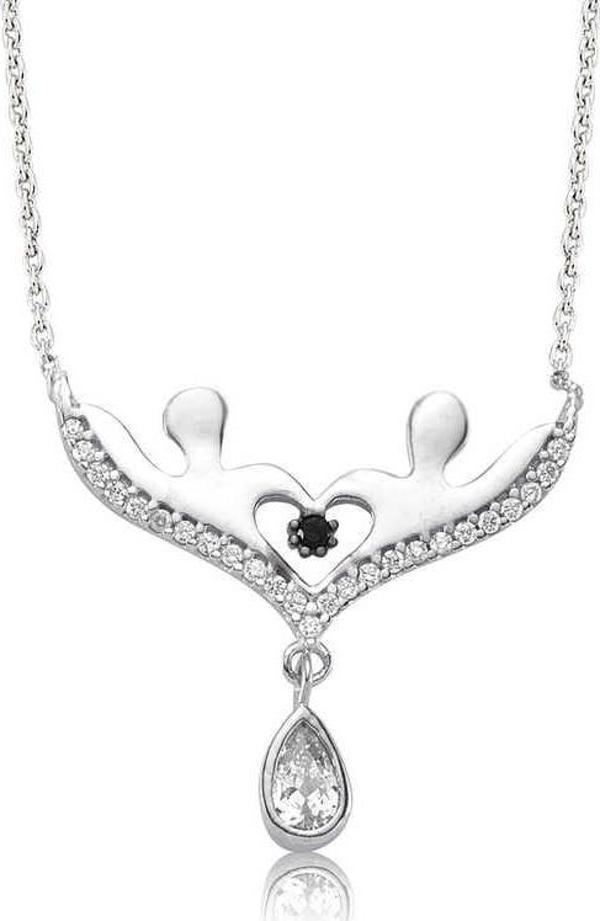 925 Ayar Gümüş Aşıklar Kadın Gümüş Kolye - Image 1