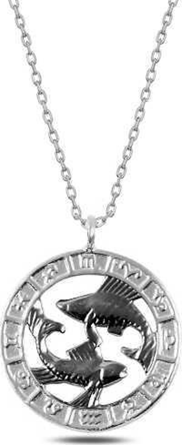 925 Ayar Gümüş Balık Burcu Kolye - Image 1