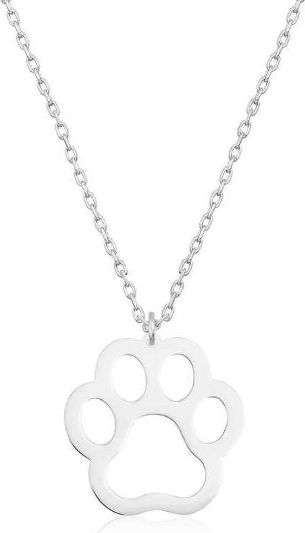 925 Ayar Gümüş Köpek Patisi Kadın Gümüş Kolye - Image 1