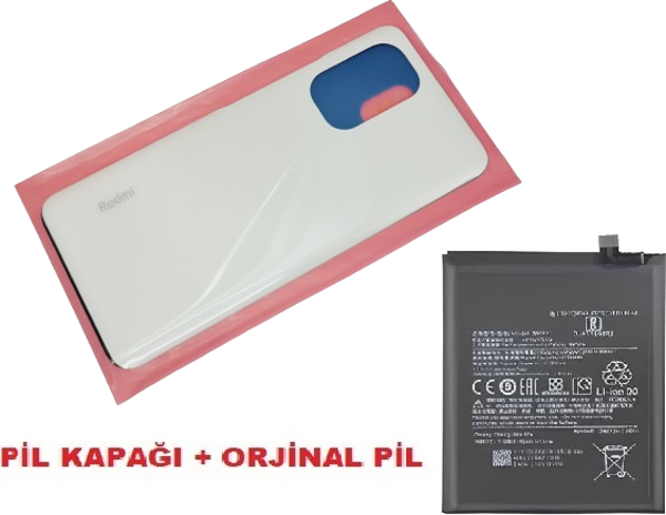 Xiaomi Poco POCO F3 Arka Kapak Batarya Kapağı + PİL (CAM) BEYAZ - Image 1
