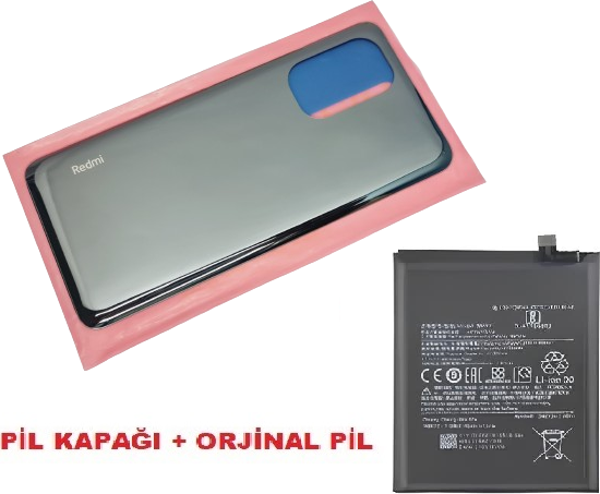 Xiaomi Poco F3 Arka Kapak Batarya Kapağı + PİL (CAM) SİYAH - Image 1