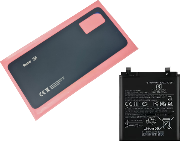 Redmi Note 11 PRO Arka Kapak Batarya Kapağı + PİL (CAM) SİYAH - Image 1