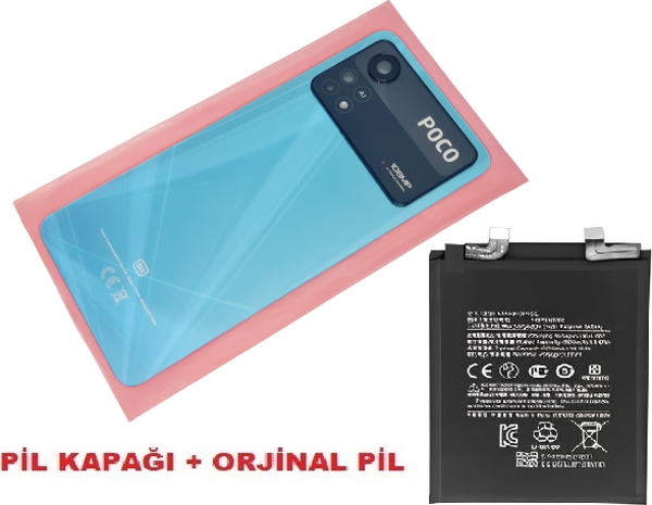 Xiaomi Poco X4 PRO Arka Kapak Batarya Kapağı + PİL (CAM) - Image 1