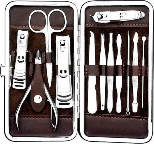 Peanelife Profesyonel Çelik Manikür Pedikür Seti 12 Parça El Ayak Bakım - Image 1