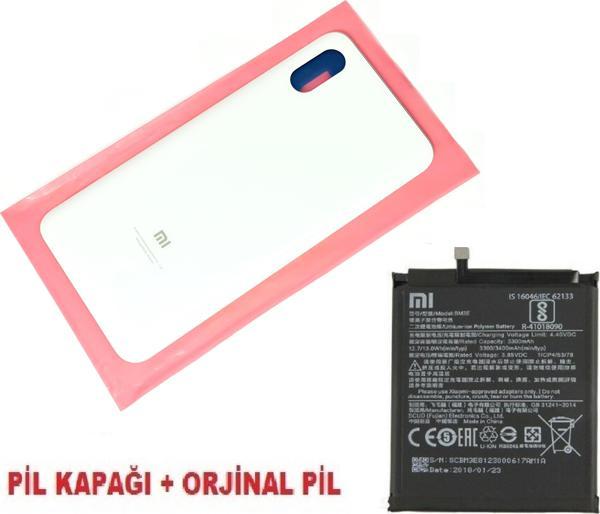 Tkgz Xiaomi Mi 8 Pro Arka Pil Batarya Kapak + PİL (CAM) BEYAZ - Image 1