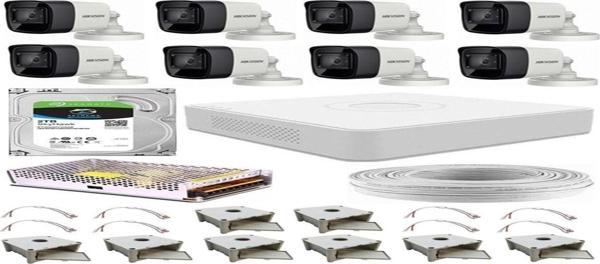 HIKVASION Hıkvısıon Hd-tvı 8 Kameralı Güvenlik Kamera Sistemi - Image 1