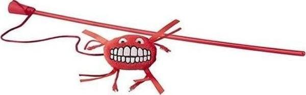 Rogz Catnip Flossy Magic Stick Gülen Surat Kedi Olta Oyuncağı Kırmızı 46 Cm - Image 1