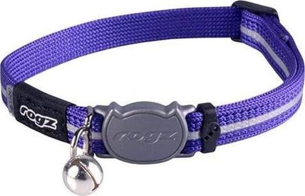 Rogz Catz AlleyCat Halsband Çıngıraklı Kedi Boyun Tasması Mor Small 1.1x20-31 Cm - Image 1