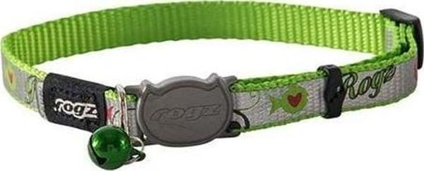 Rogz Catz Reflectocat Halsband Balık Desenli Kedi Boyun Tasması Yeşil Small 1.1x20-31 Cm - Image 1