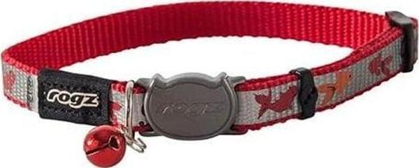 Rogz Catz Reflectocat Halsband Japon Balığı Desenli Kedi Boyun Tasması Kırmızı Small 1.1x20-31 Cm - Image 1
