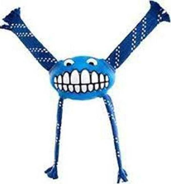 Rogz Toyz Grinz Flossy Gülen Surat Diş Bakım Köpek Oyuncağı Mavi Medium 21 Cm - Image 1
