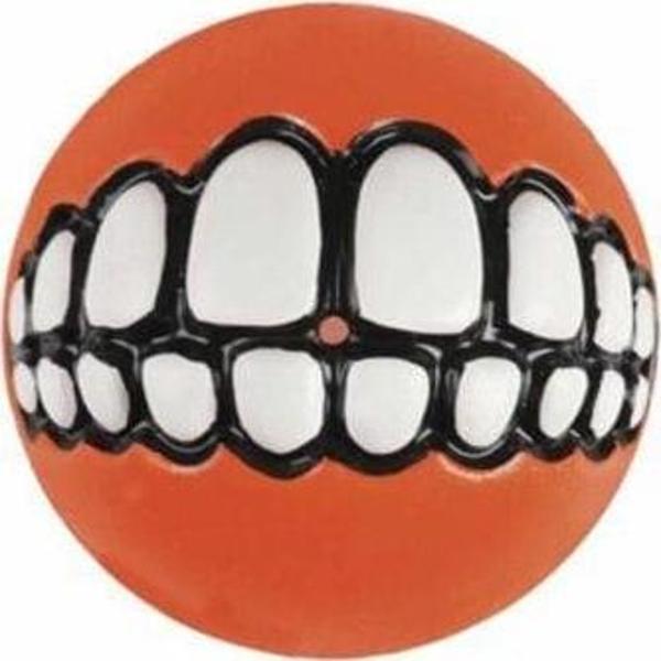 Rogz Toyz Grinz Ödül Hazneli Köpek Oyun Topu Turuncu Large 7.8 Cm - Image 1