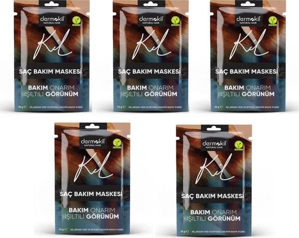 Dermokil Argan Saç Maskesi 35Ml 5'Li Set - Image 1