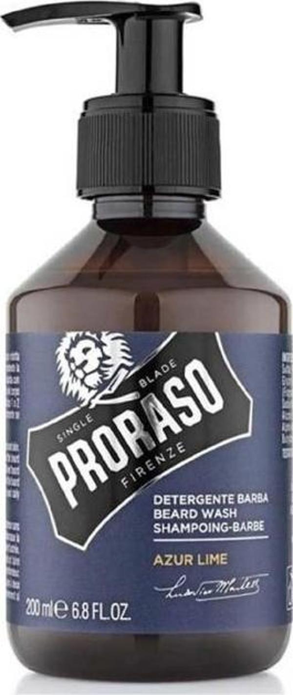 Proraso Beard Wash Shampoing Azur Lime 200 ml Sakal Şampuanı - Image 1