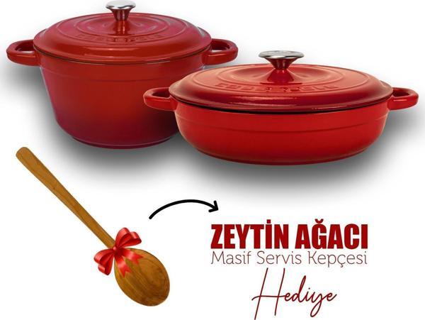 Lava Döküm 2X New Heritage Serisi Döküm Demir Tencere Tava Seti - Image 1