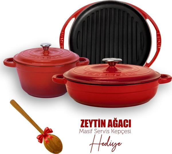 Lava Döküm 3X GR Izgara Tava & New Heritage Serisi Tencere Seti Sınırlı Sayıda Özel Seri - Image 1