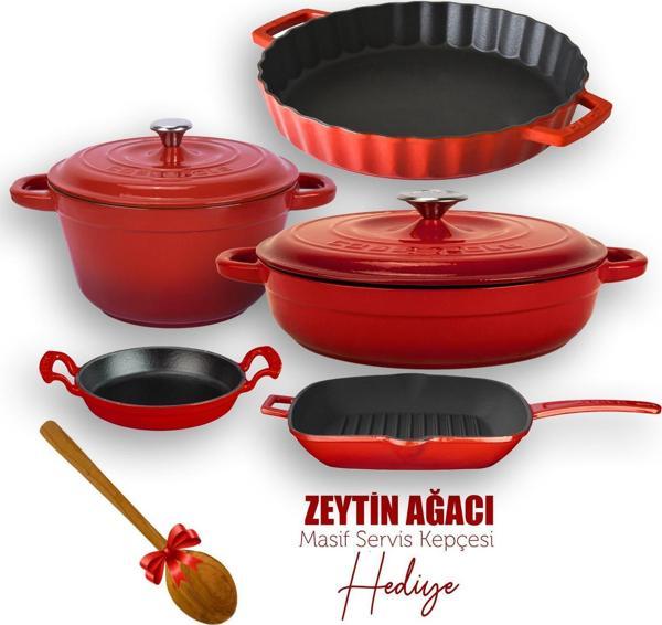 Lava Döküm 5X New Heritage Serisi Döküm Demir Tencere & Tava Seti - Image 1