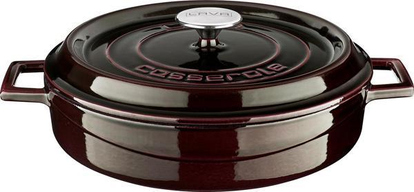 Lava Döküm Çok Amaçlı Yayvan Tencere Döküm Demir Yekpare Kulplu Premium Serisi Çap(Ø)28cm. - Image 1