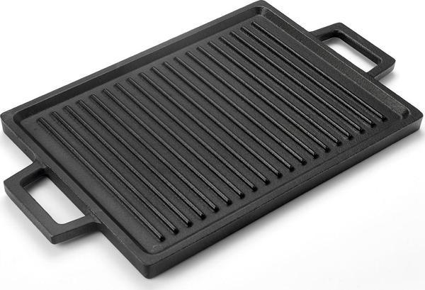 Lava Döküm Dikdörtgen Çift Yön Izgara Hot Plate Döküm Demir Yekpare Çift Kulplu Ölçü 22x30cm. - Image 1