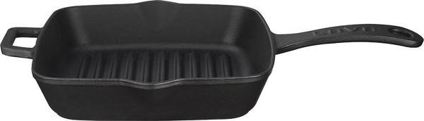 Lava 20x20 cm Siyah Kare Yekpare Saplı Döküm Izgara Tava - Image 1