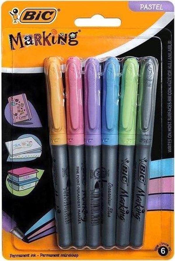 Bic 843809 Metalik Simli Yapıştırıcı 6'lı Blister - Image 1