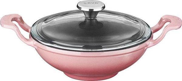 Lava Döküm Mini Wok Yekpare Kulplu Cam Kapaklı Çap(Ø)16cm. - Image 1