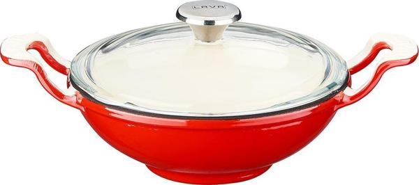 Lava Döküm Mini Wok Yekpare Kulplu Cam Kapaklı Edition Serisi Çap(Ø)16cm. - Image 1