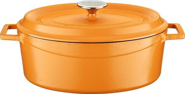 Lava Döküm Oval Tencere Döküm Demir Yekpare Kulplu Spring Serisi Ölçü 23x29cm. - Image 1