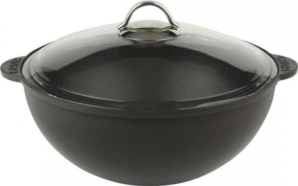 Lava Döküm Yuvarlak Cam Kapaklı Kazan / Tencere. Döküm Demir Yekpare Kulplu Çap(Ø)30 cm. - Image 1